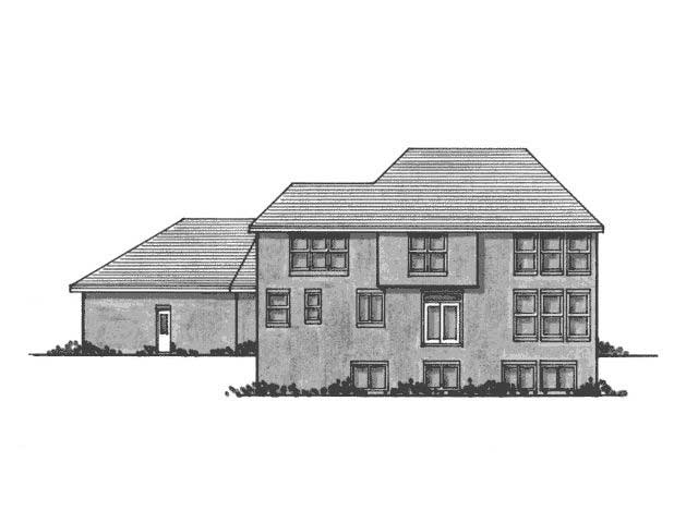 Home Plan Rear Elevation of this 4-Bedroom,2498 Sq Ft Plan -165-1059