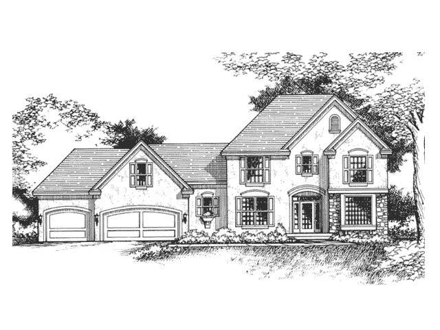 This image shows the unique southwest style of these European Homeplans.