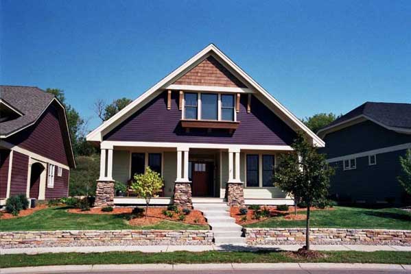 Front elevation photo for bungalow house plans CLS-1609.