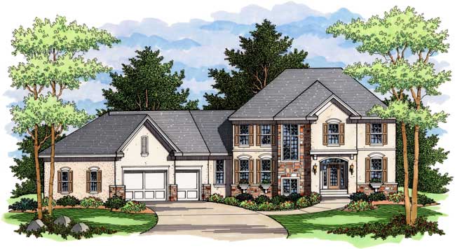 European Homeplans CLS-2809 front elevation.