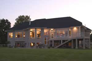 Home Plan Rear Elevation of this 3-Bedroom,3950 Sq Ft Plan -165-1079