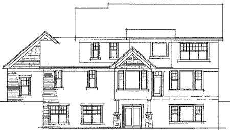 Home Plan Rear Elevation of this 3-Bedroom,2740 Sq Ft Plan -165-1086