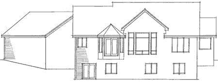 Home Plan Rear Elevation of this 3-Bedroom,2758 Sq Ft Plan -165-1111