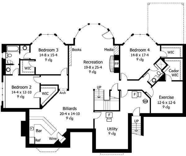 Basement of European Plan #165-1112