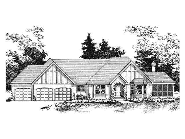 Home Plan Front Elevation of this 4-Bedroom,3222 Sq Ft Plan -165-1124