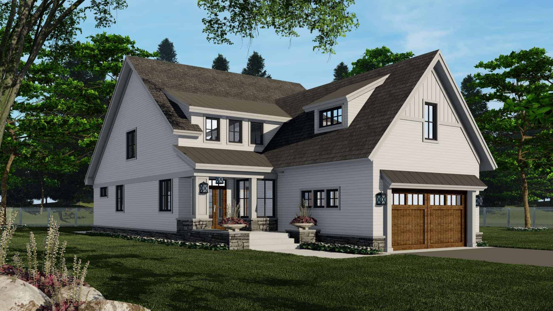 Front View of this 4-Bedroom, 2870 Sq Ft Plan - 165-1152
