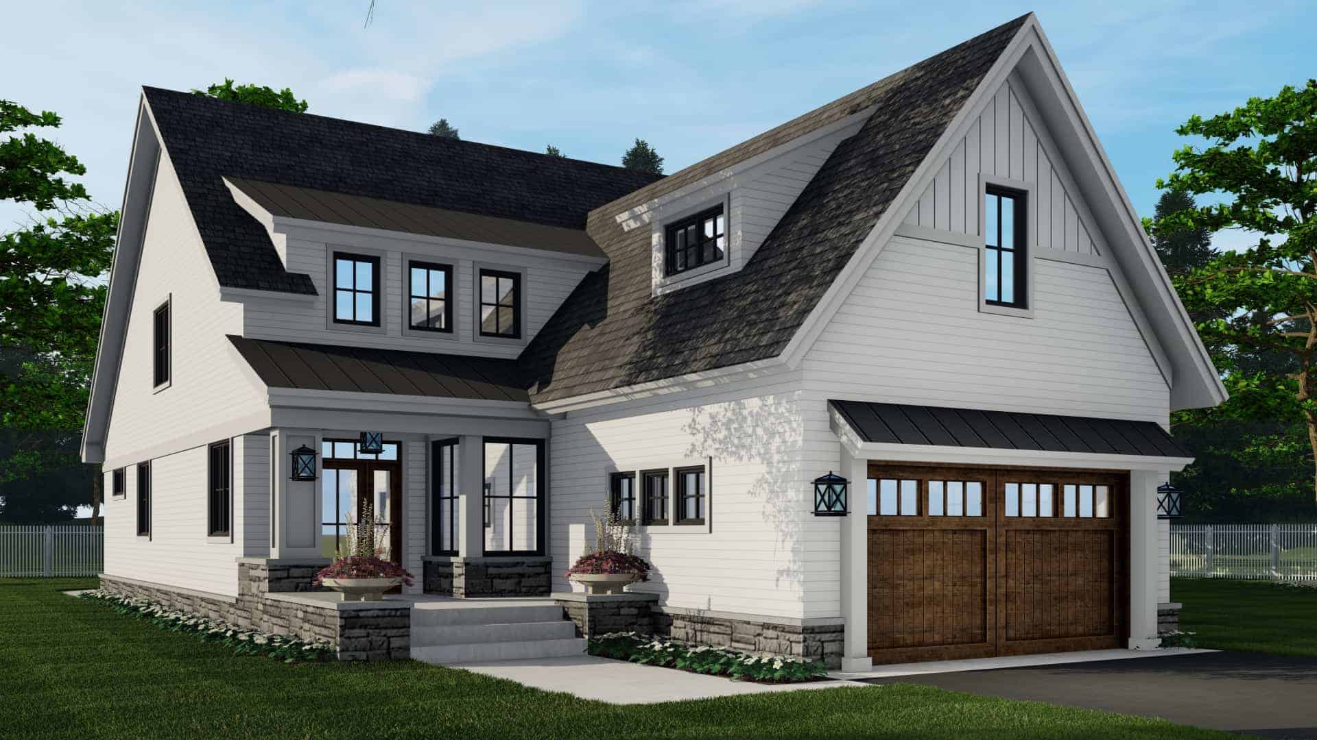 Front View of this 4-Bedroom, 2870 Sq Ft Plan - 165-1152
