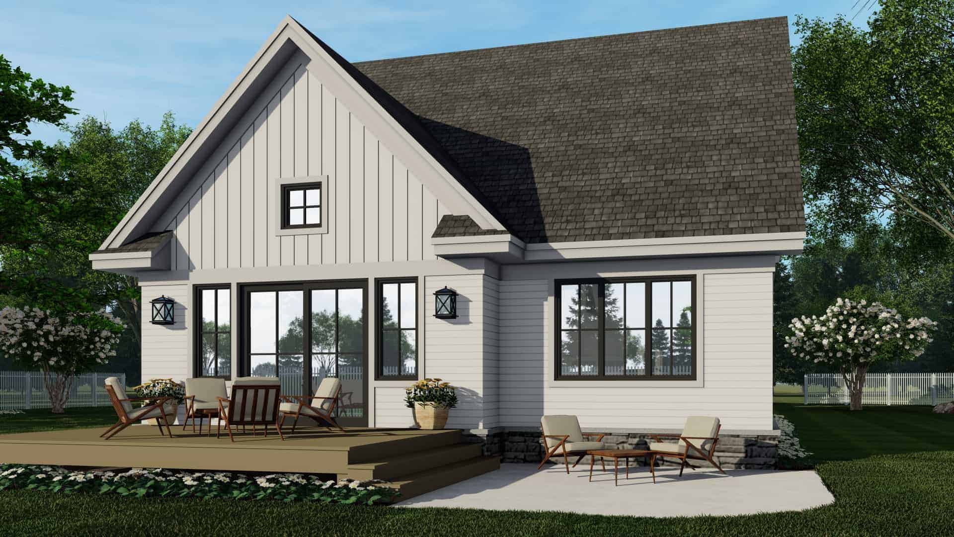 Rear View of this 4-Bedroom, 2870 Sq Ft Plan - 165-1152