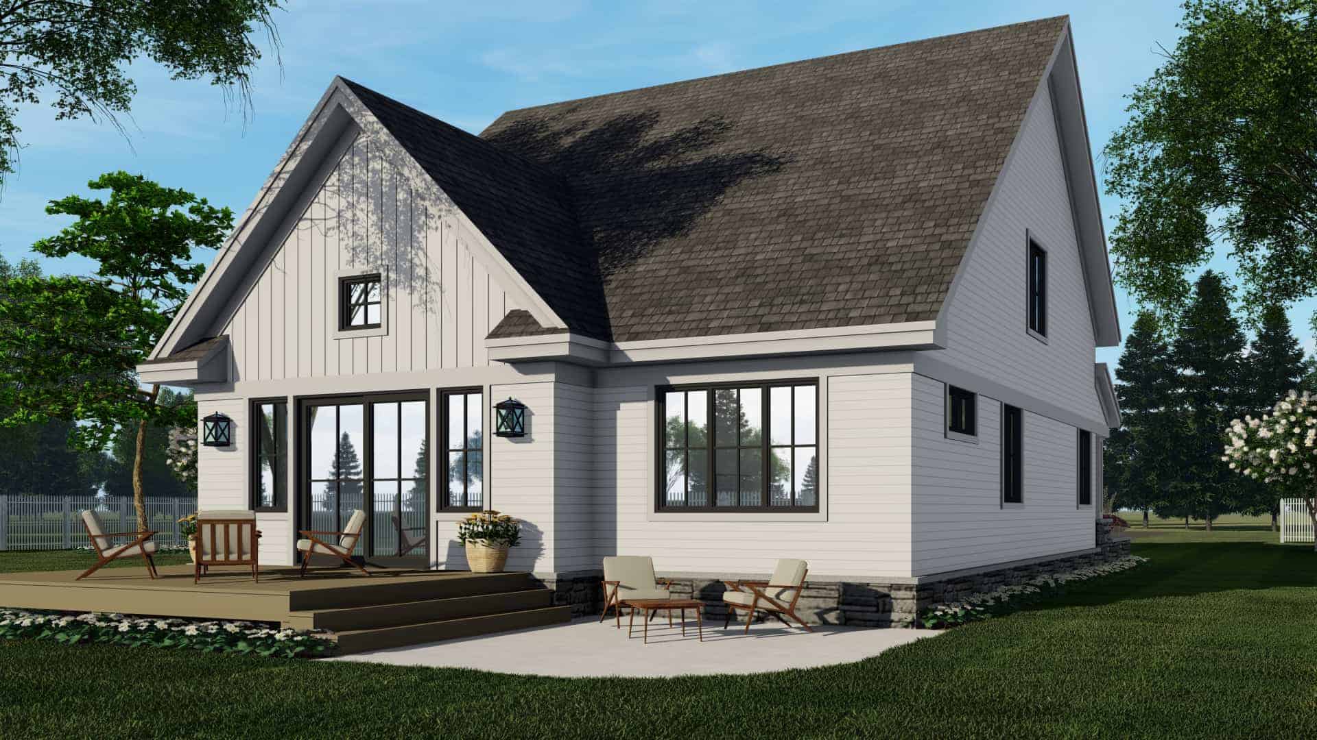 Rear View of this 4-Bedroom, 2870 Sq Ft Plan - 165-1152