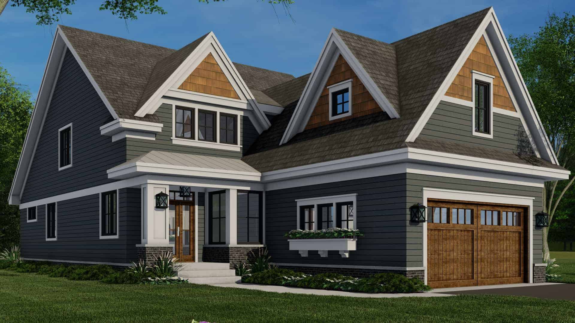 Front View of this 4-Bedroom, 2870 Sq Ft Plan - 165-1152