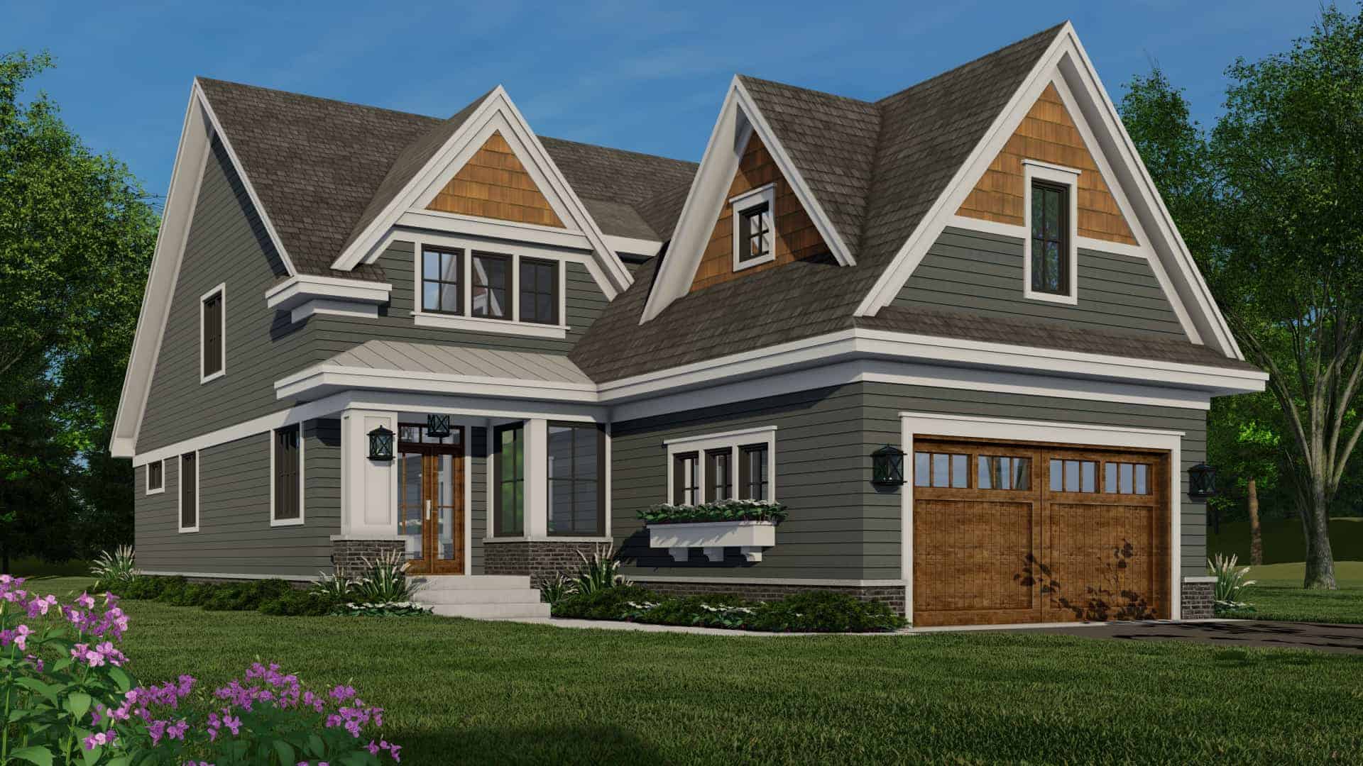 Front View of this 4-Bedroom, 2870 Sq Ft Plan - 165-1152
