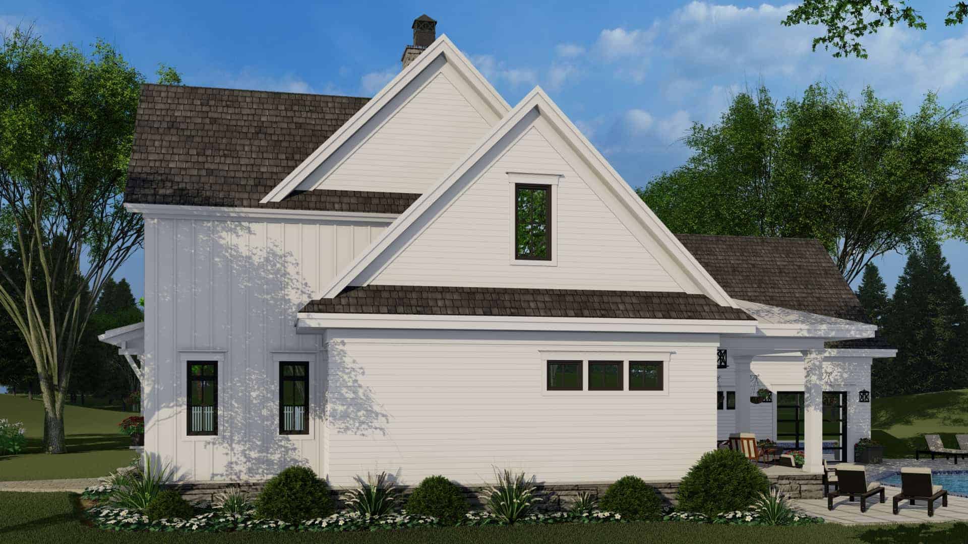 Side View of this 4-Bedroom, 2913 Sq Ft Plan - 165-1153