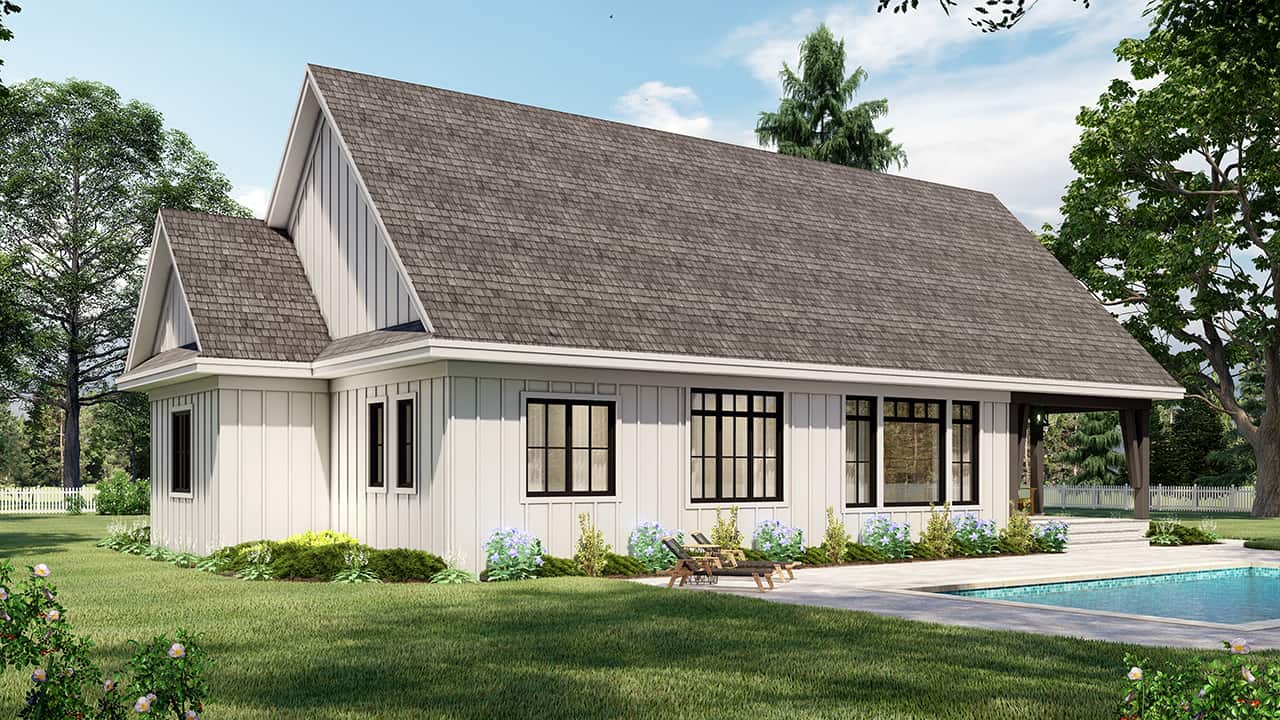Rear View of this 3-Bedroom, 2336 Sq Ft Plan - 165-1154