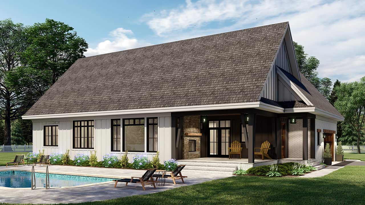 Rear View of this 3-Bedroom, 2336 Sq Ft Plan - 165-1154