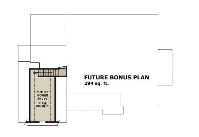 Bonus Room of Ranch Plan #165-1154