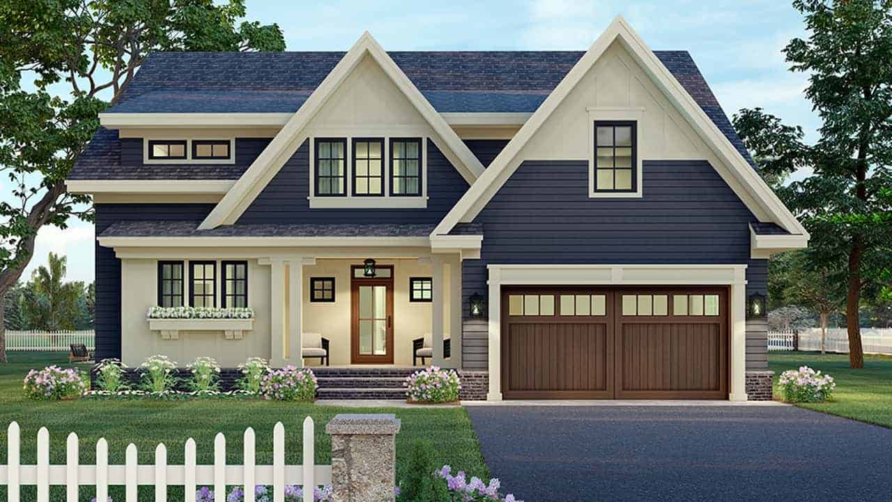 Front View of this 4-Bedroom, 3249 Sq Ft Plan - 165-1155