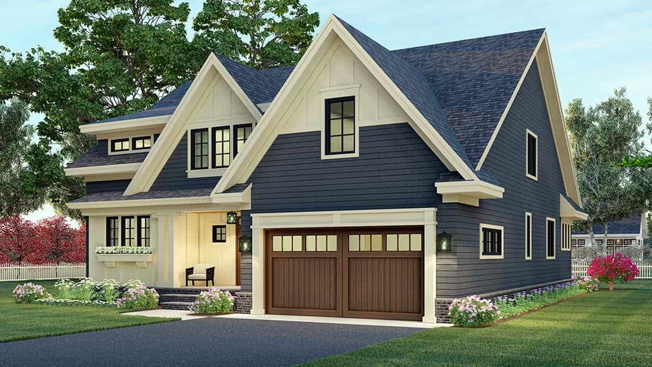 Right Side View of this 4-Bedroom, 3249 Sq Ft Plan - 165-1155