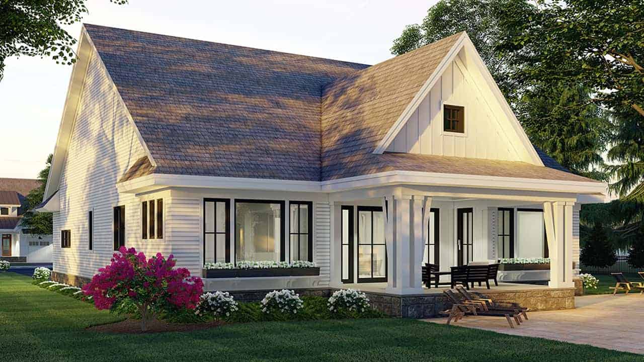 Rear View of this 3-Bedroom, 2657 Sq Ft Plan - 165-1156