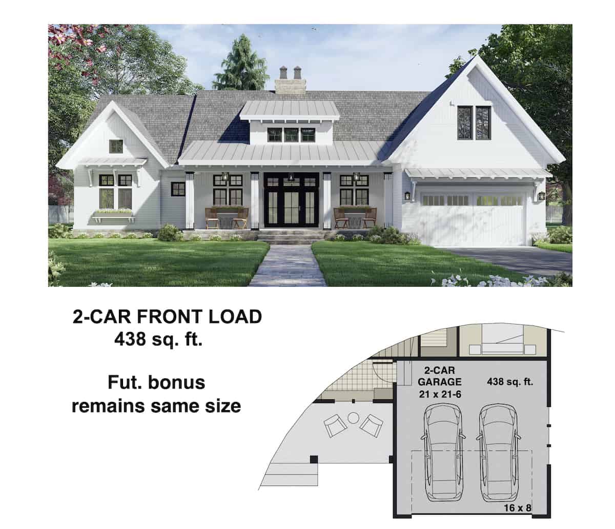 Garage of Ranch Plan #165-1157