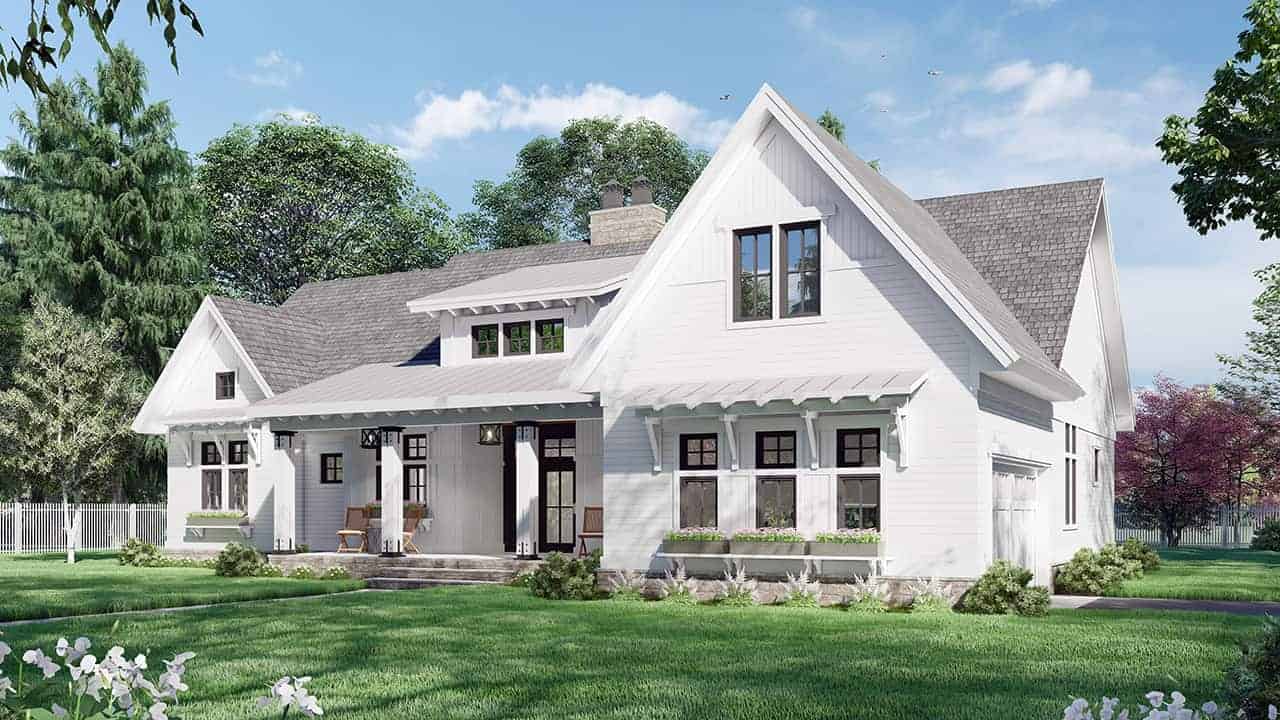 Right Side View of this 3-Bedroom, 2419 Sq Ft Plan - 165-1157