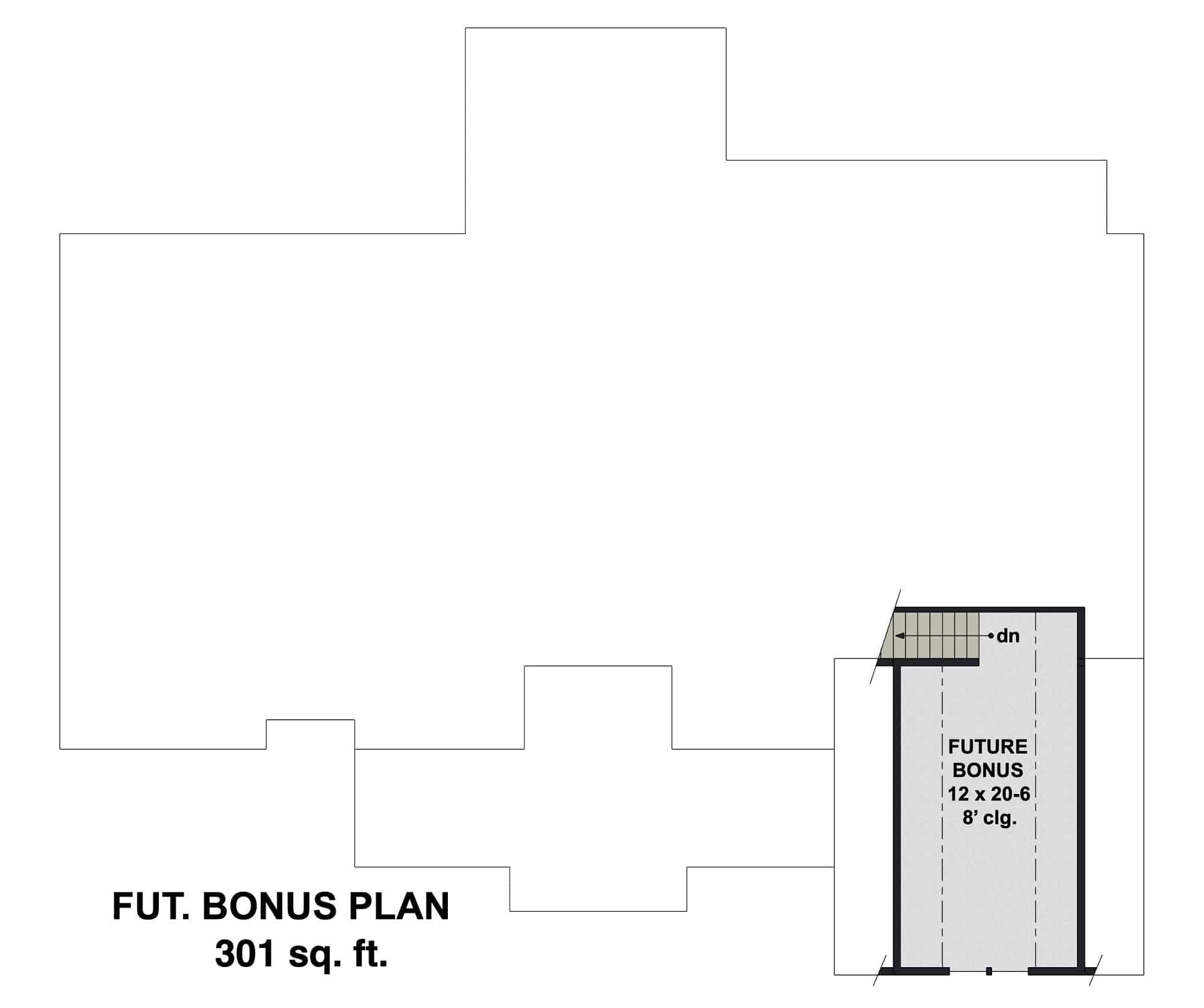 Bonus Room of Ranch Plan #165-1157
