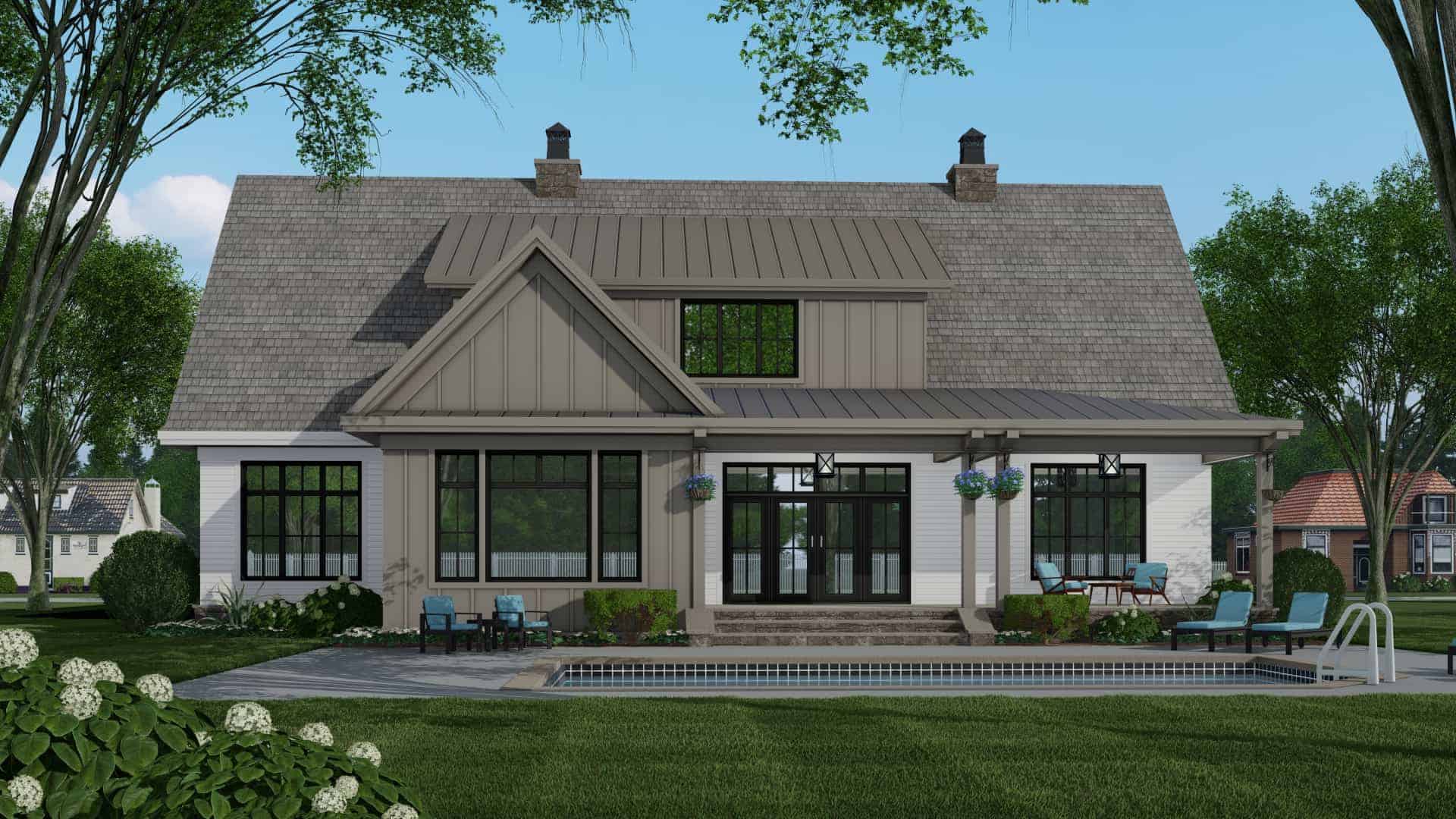 Pool of this 4-Bedroom, 3319 Sq Ft Plan - 165-1158