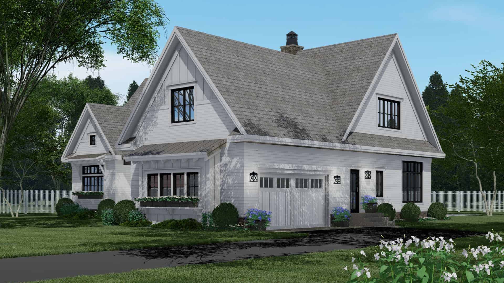 Side View of this 4-Bedroom, 3319 Sq Ft Plan - 165-1158
