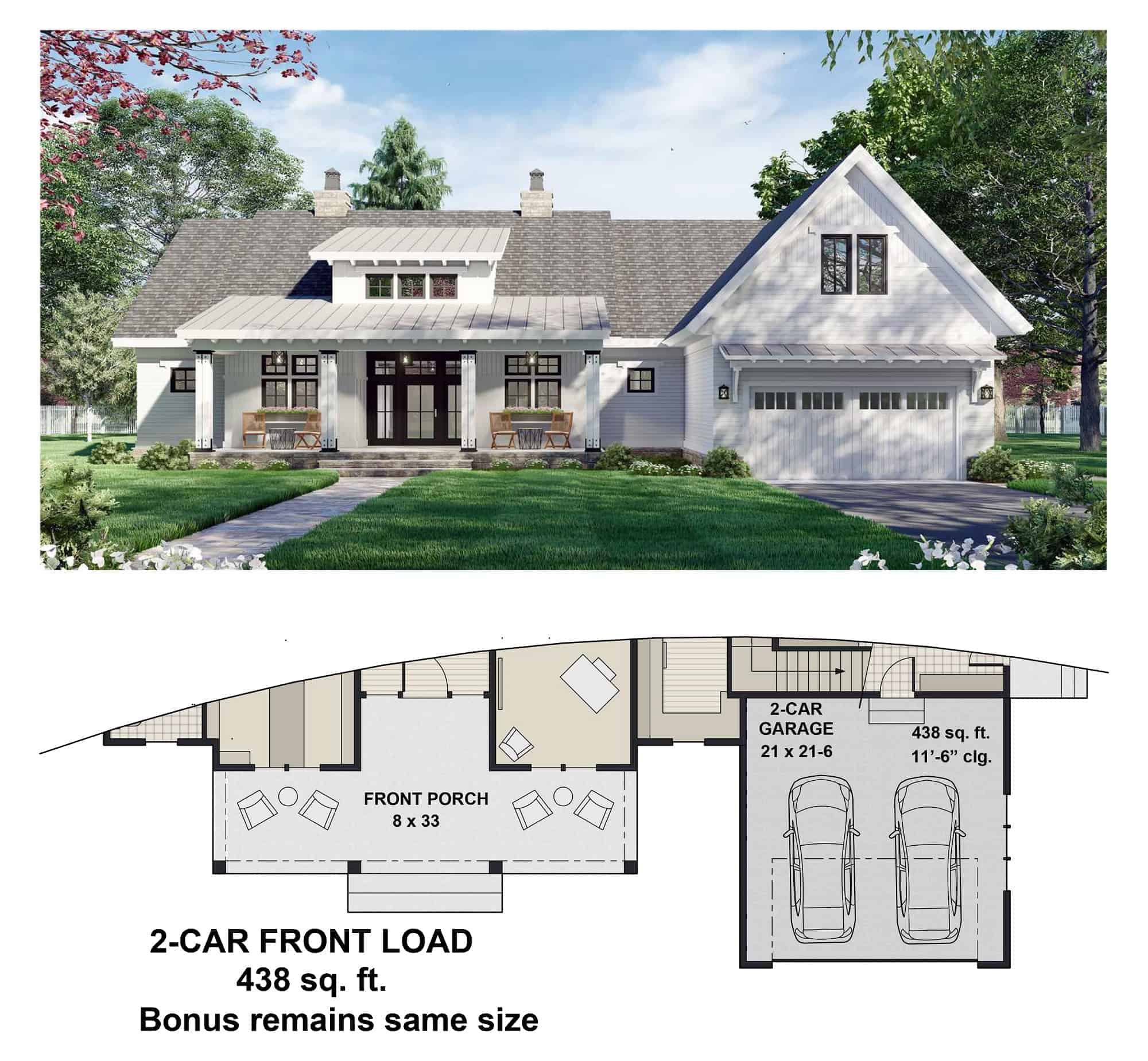 Garage of Ranch Plan #165-1159