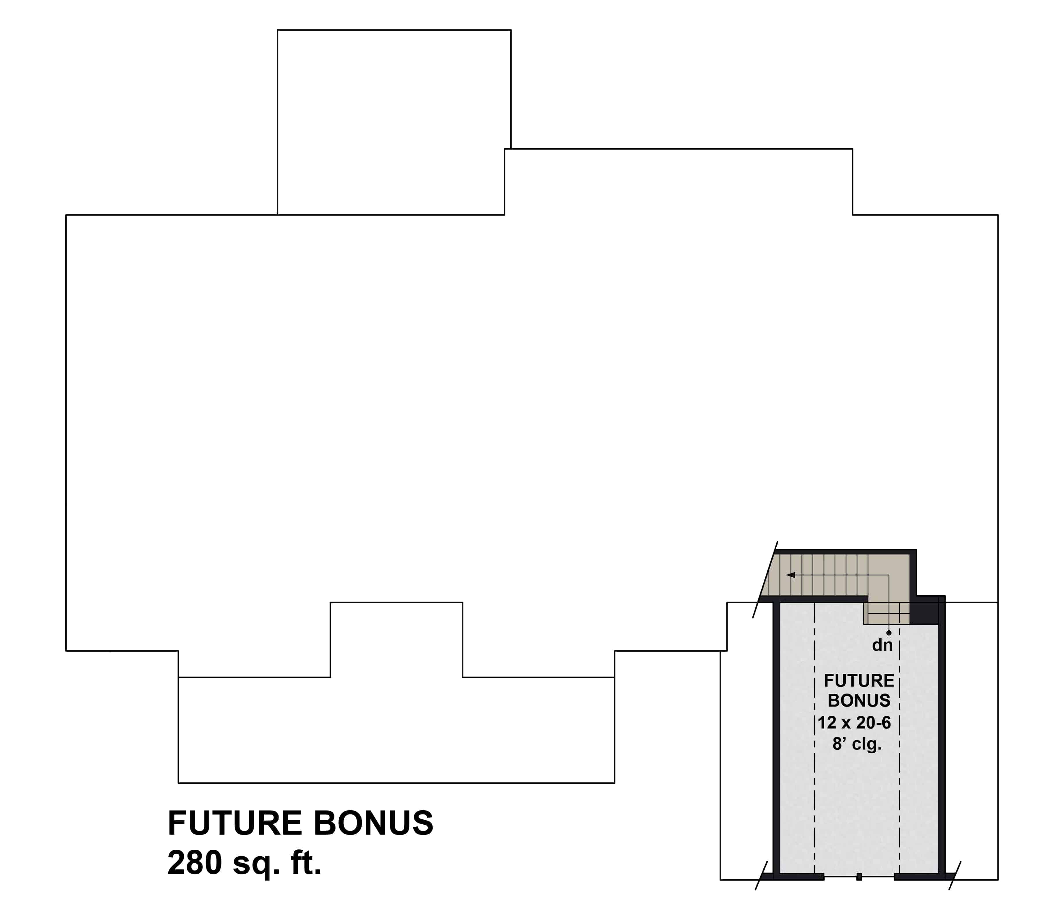 Bonus Room of Ranch Plan #165-1159