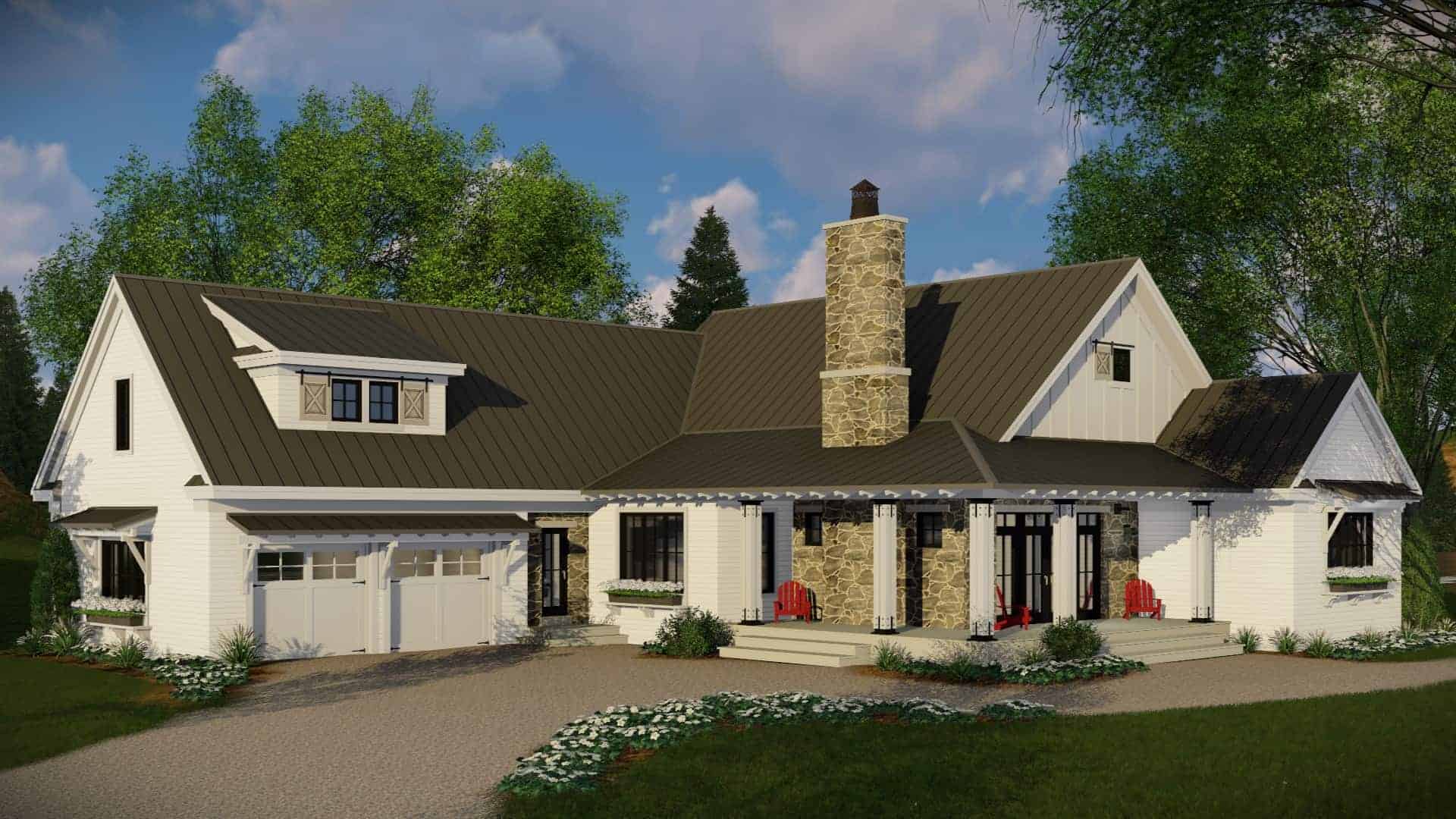 Left Side View of this 3-Bedroom, 2241 Sq Ft Plan - 165-1160