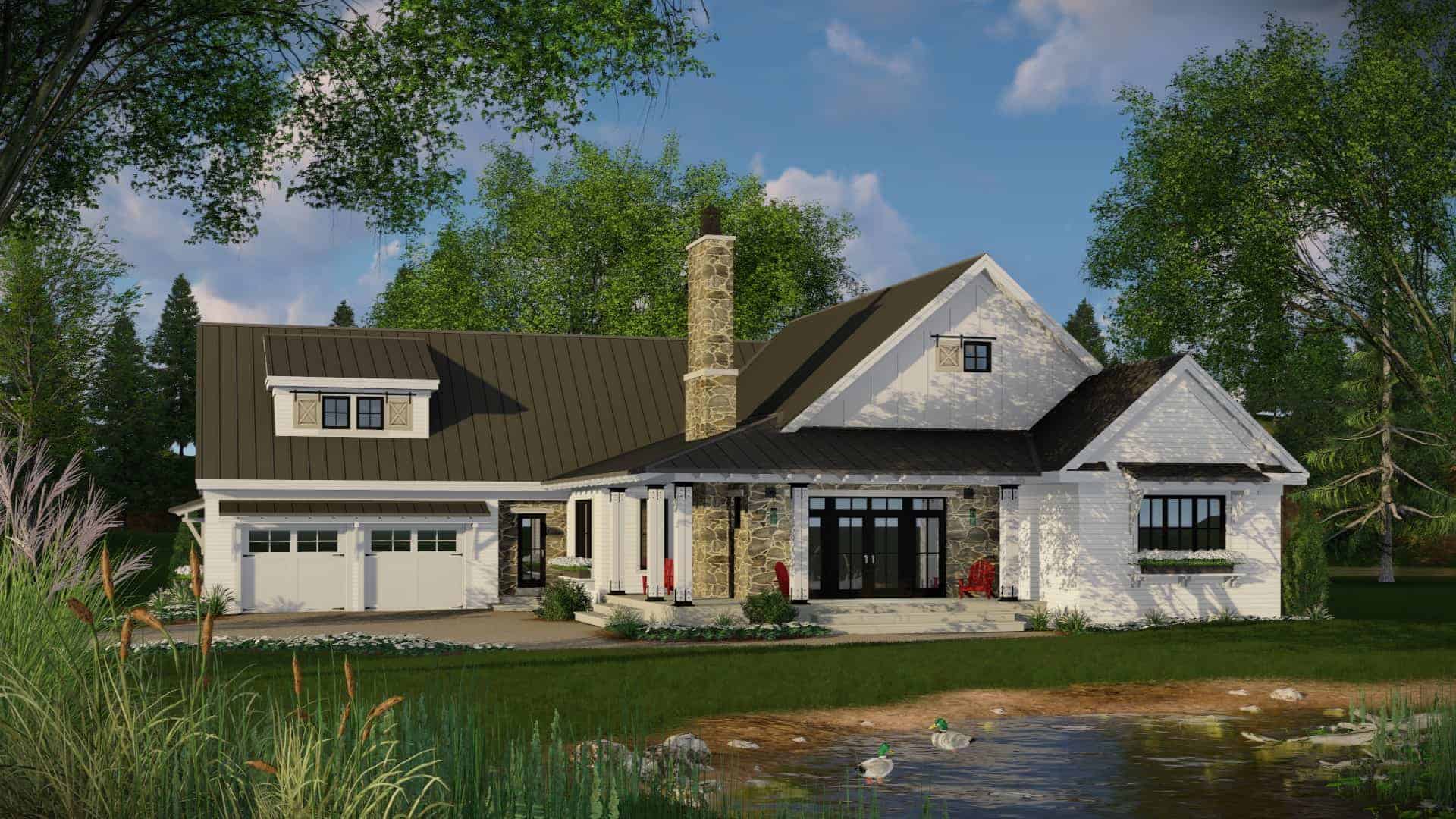 Front View of this 3-Bedroom, 2241 Sq Ft Plan - 165-1160