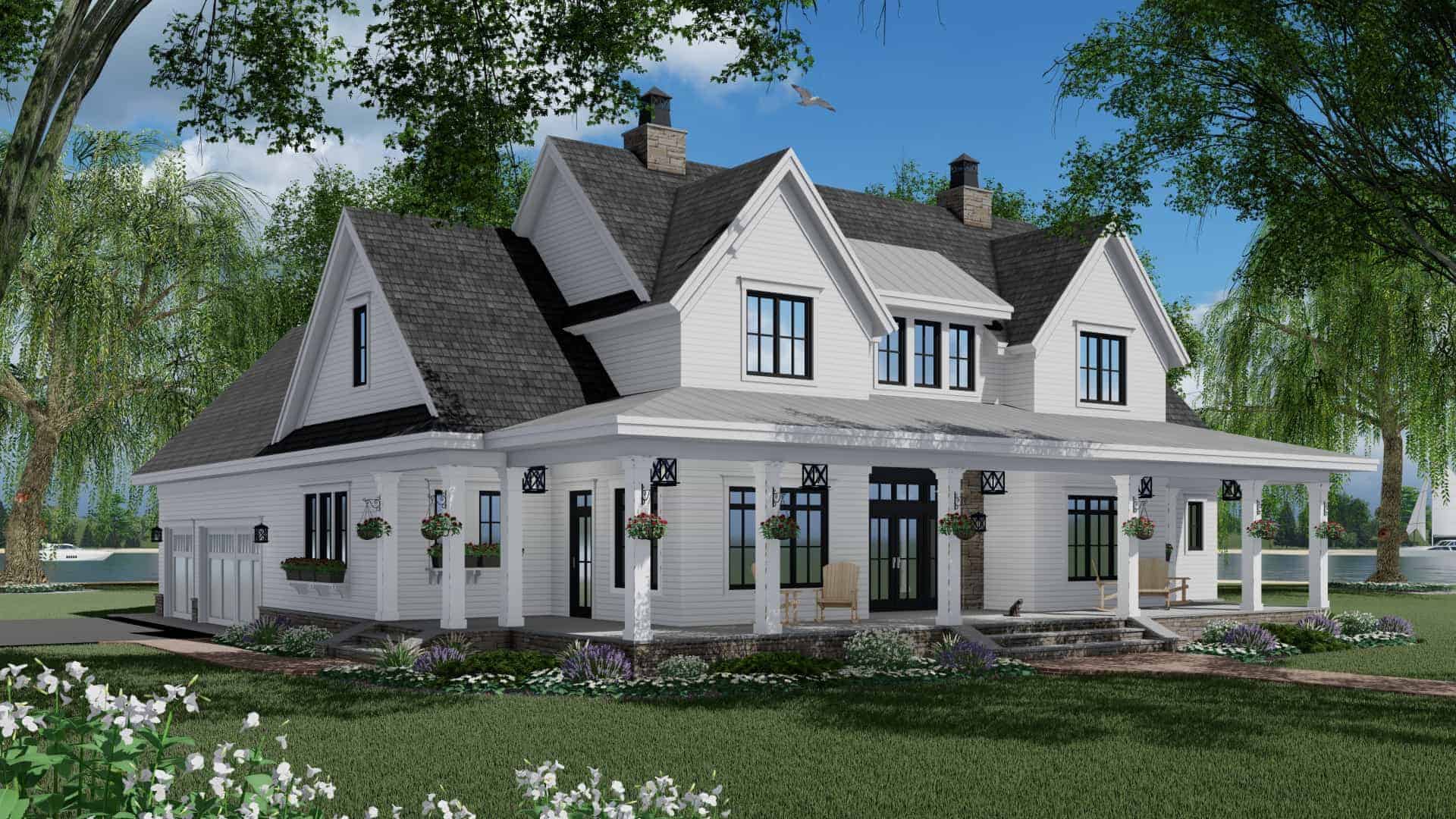 Left Side View of this 3-Bedroom, 2570 Sq Ft Plan - 165-1161
