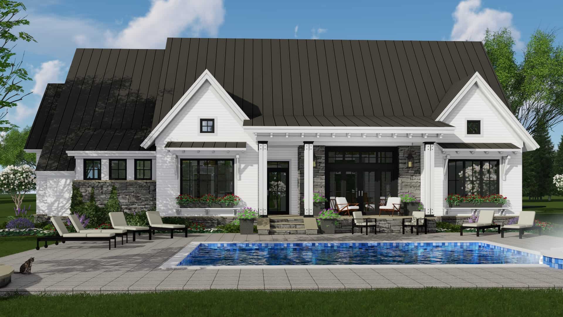 Pool of this 3-Bedroom, 2340 Sq Ft Plan - 165-1162