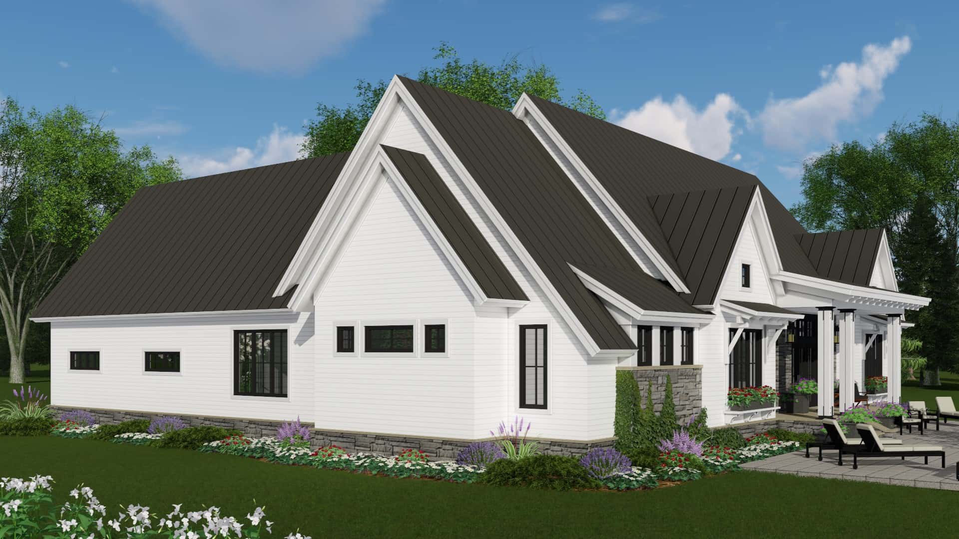 Side View of this 3-Bedroom, 2340 Sq Ft Plan - 165-1162
