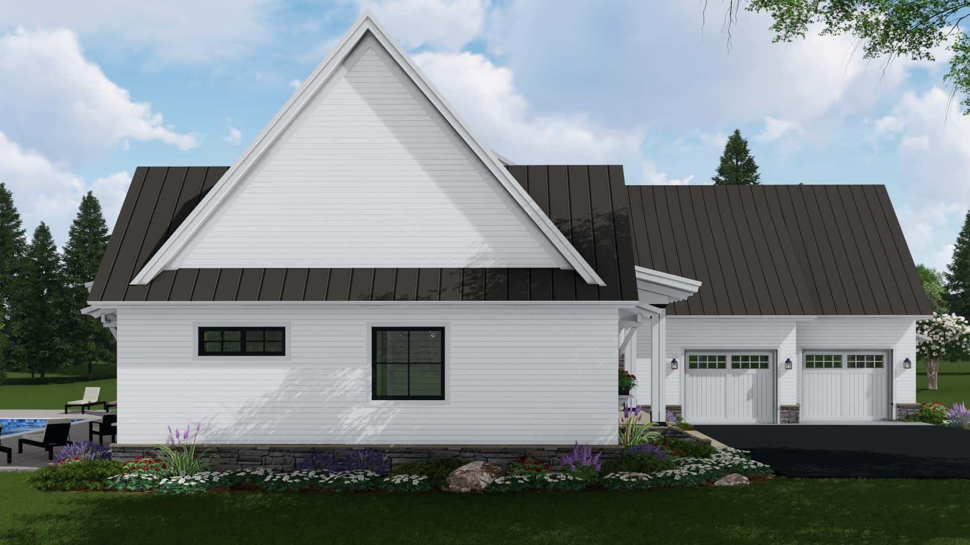 Side View of this 3-Bedroom, 2340 Sq Ft Plan - 165-1162