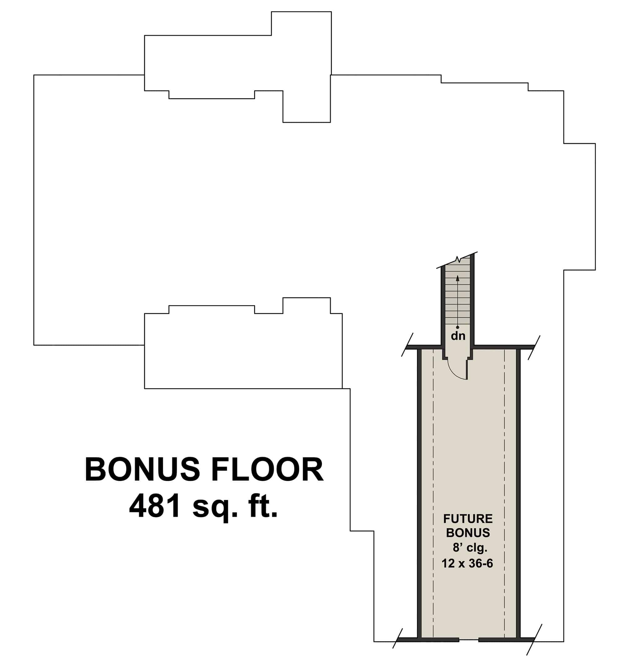 Bonus Room of Contemporary Plan #165-1162