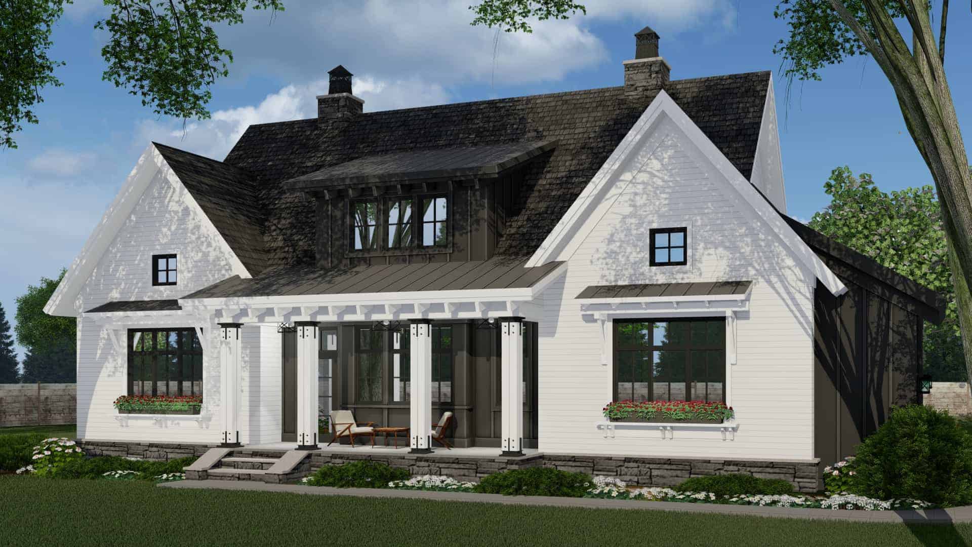 Right Side View of this 3-Bedroom, 2467 Sq Ft Plan - 165-1163