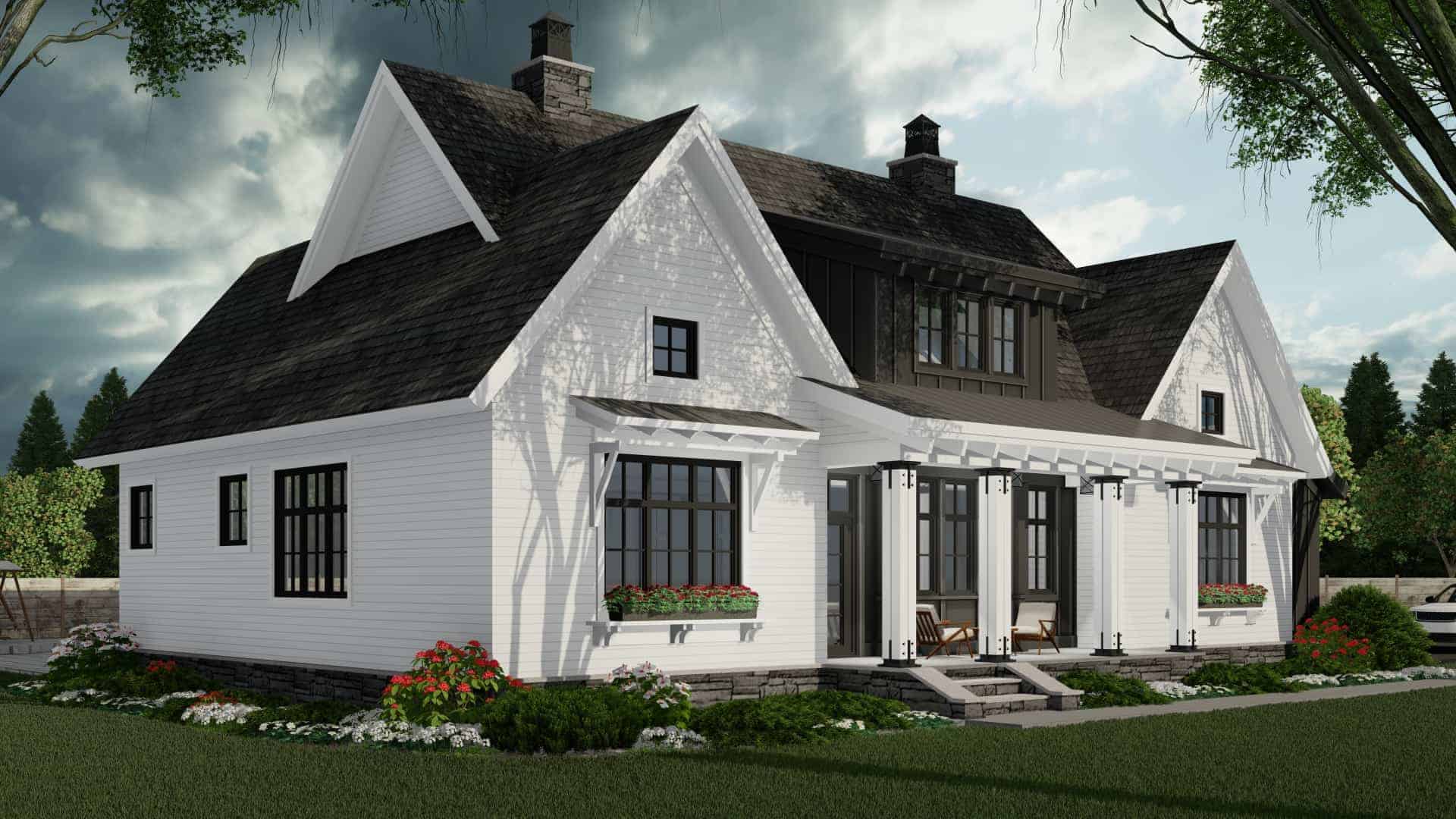 Left Side View of this 3-Bedroom, 2467 Sq Ft Plan - 165-1163