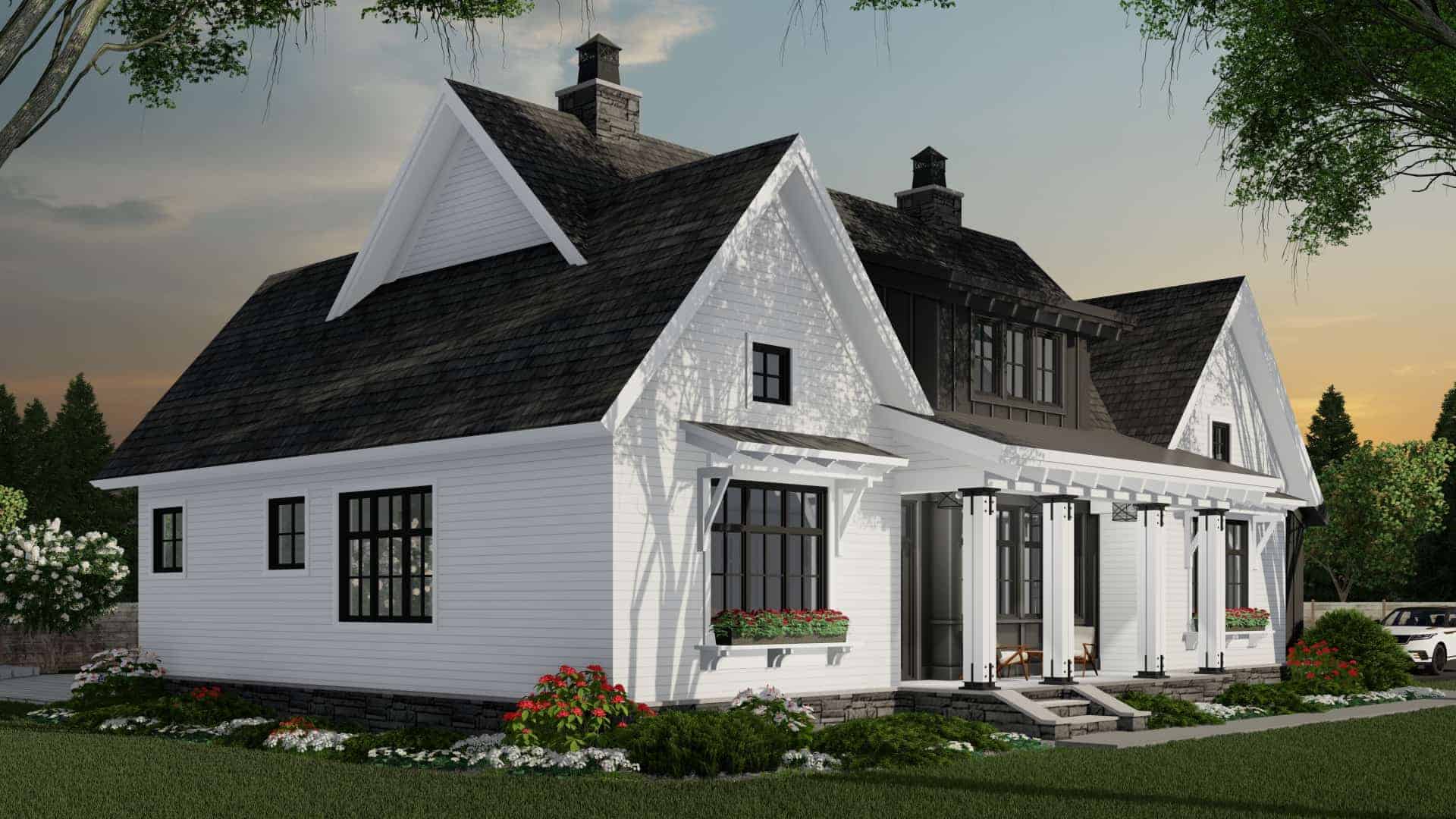 Side View of this 3-Bedroom, 2467 Sq Ft Plan - 165-1163