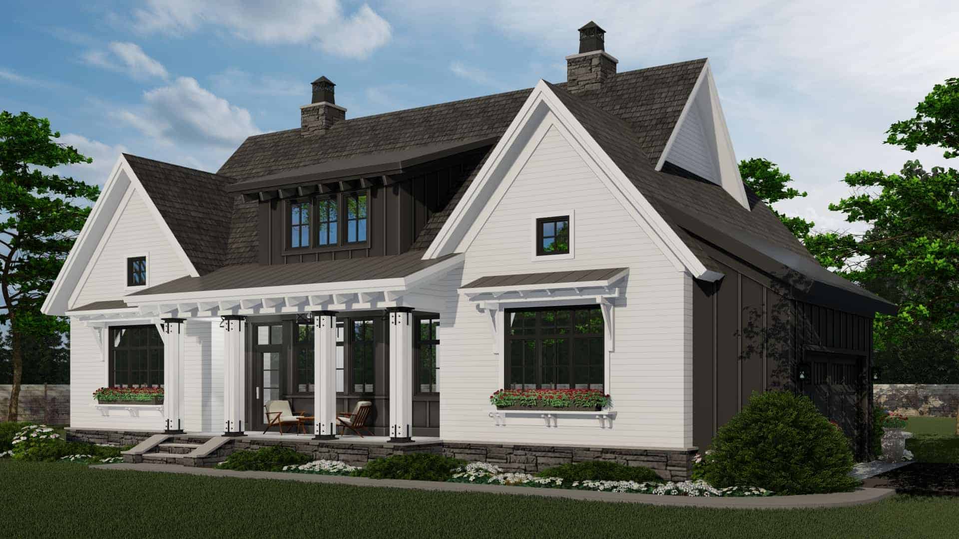 Right Side View of this 3-Bedroom, 2467 Sq Ft Plan - 165-1163