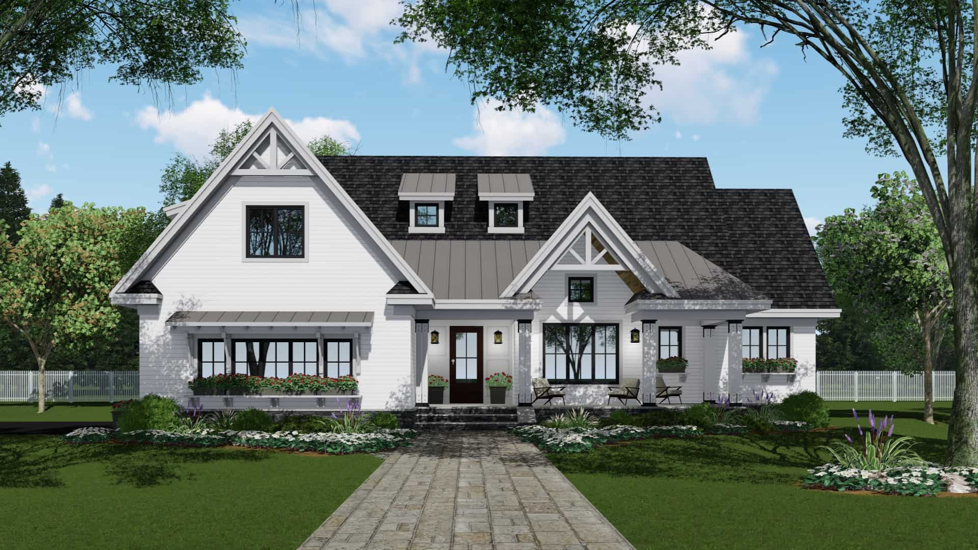 Front View of this 4-Bedroom, 2751 Sq Ft Plan - 165-1164