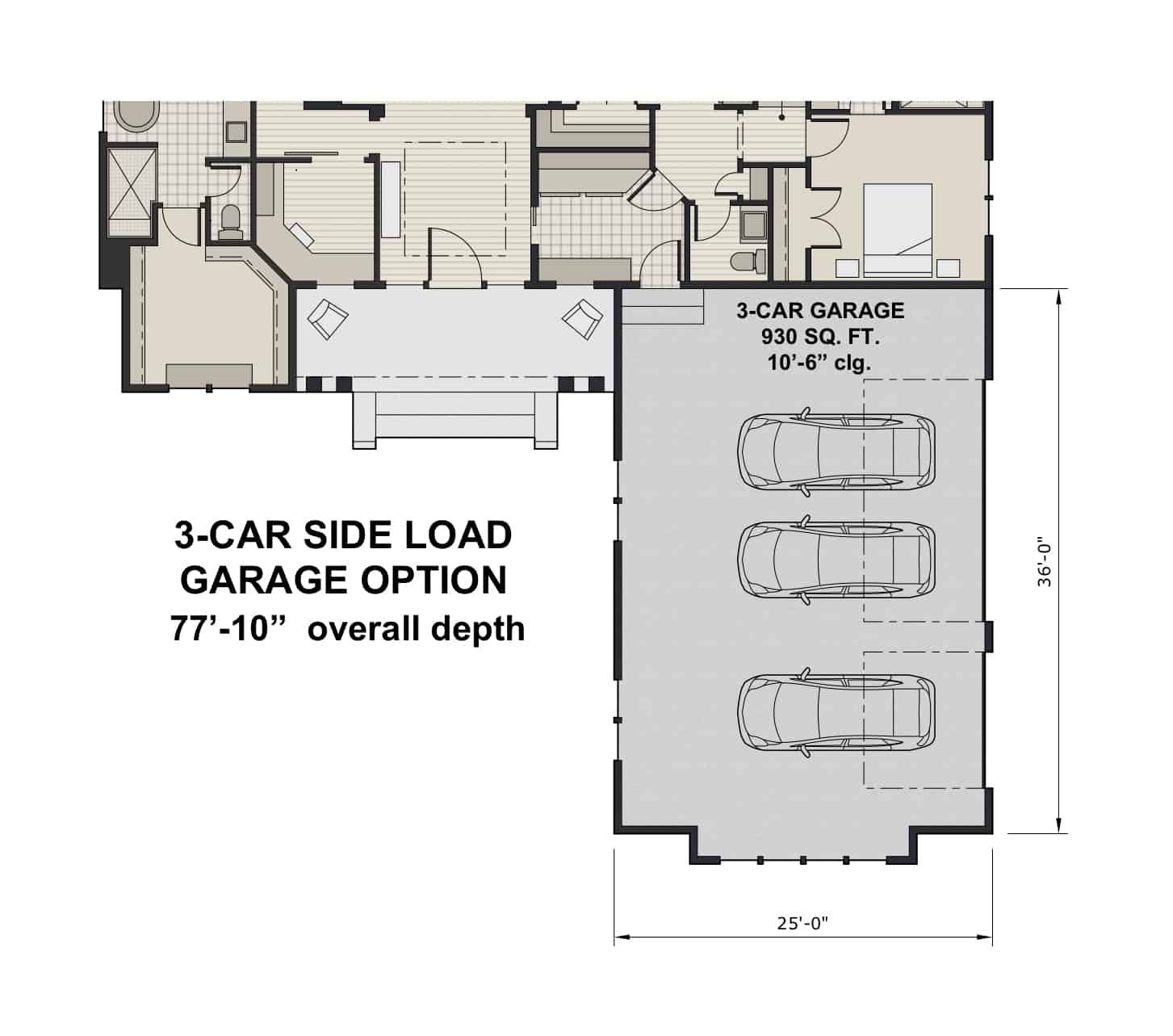 Garage of Ranch Plan #165-1165