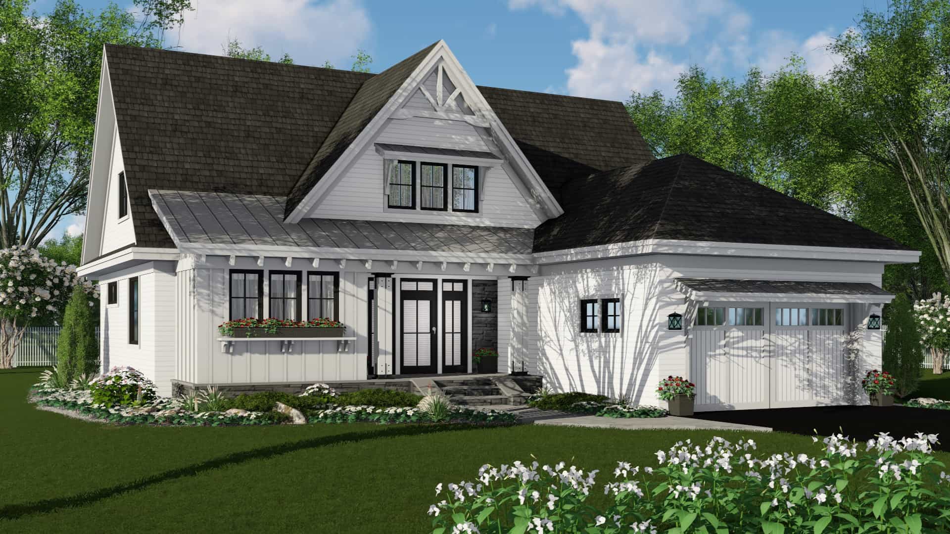 Front View of this 3-Bedroom, 2453 Sq Ft Plan - 165-1167