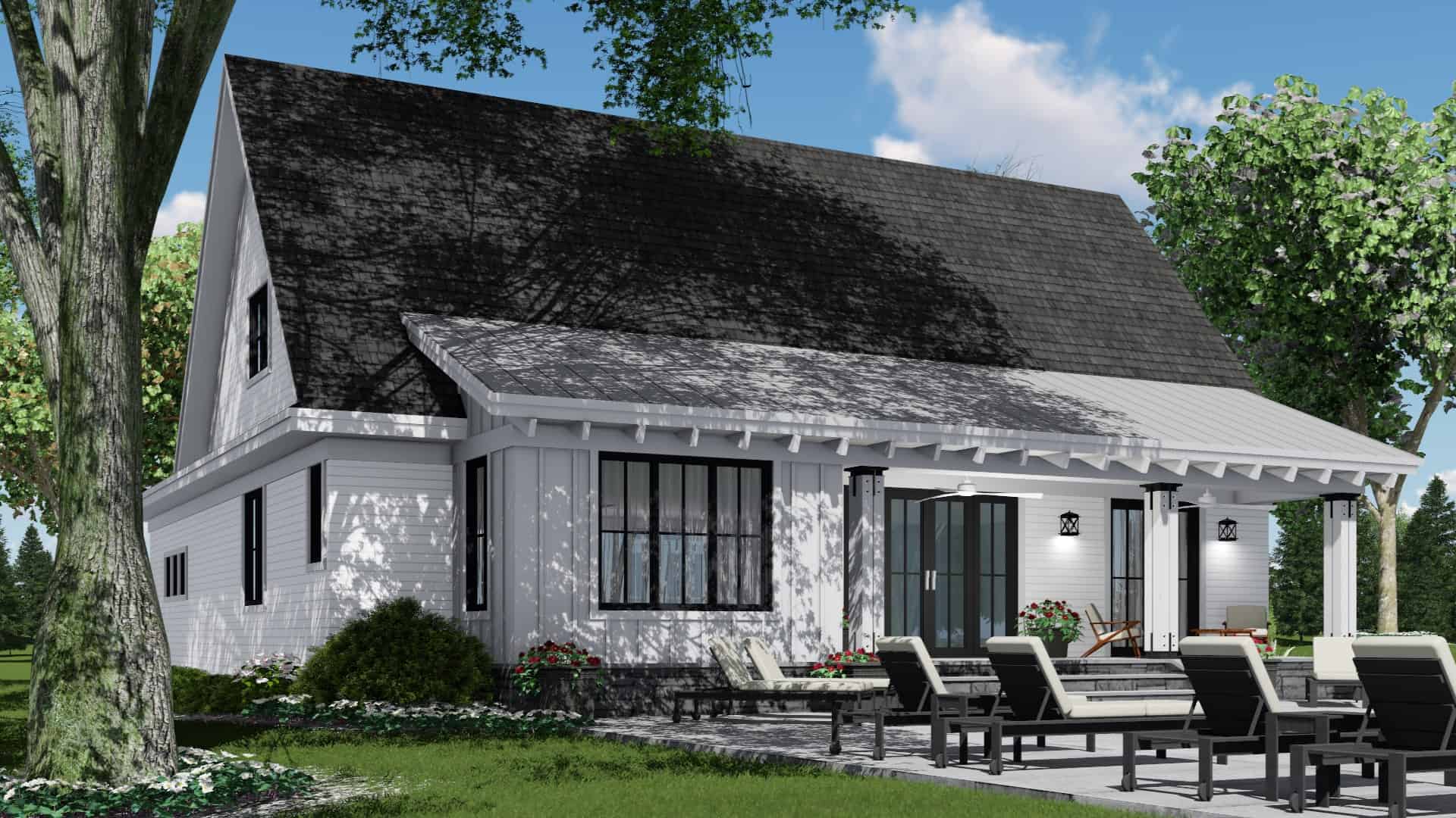 Rear View of this 3-Bedroom, 2453 Sq Ft Plan - 165-1167