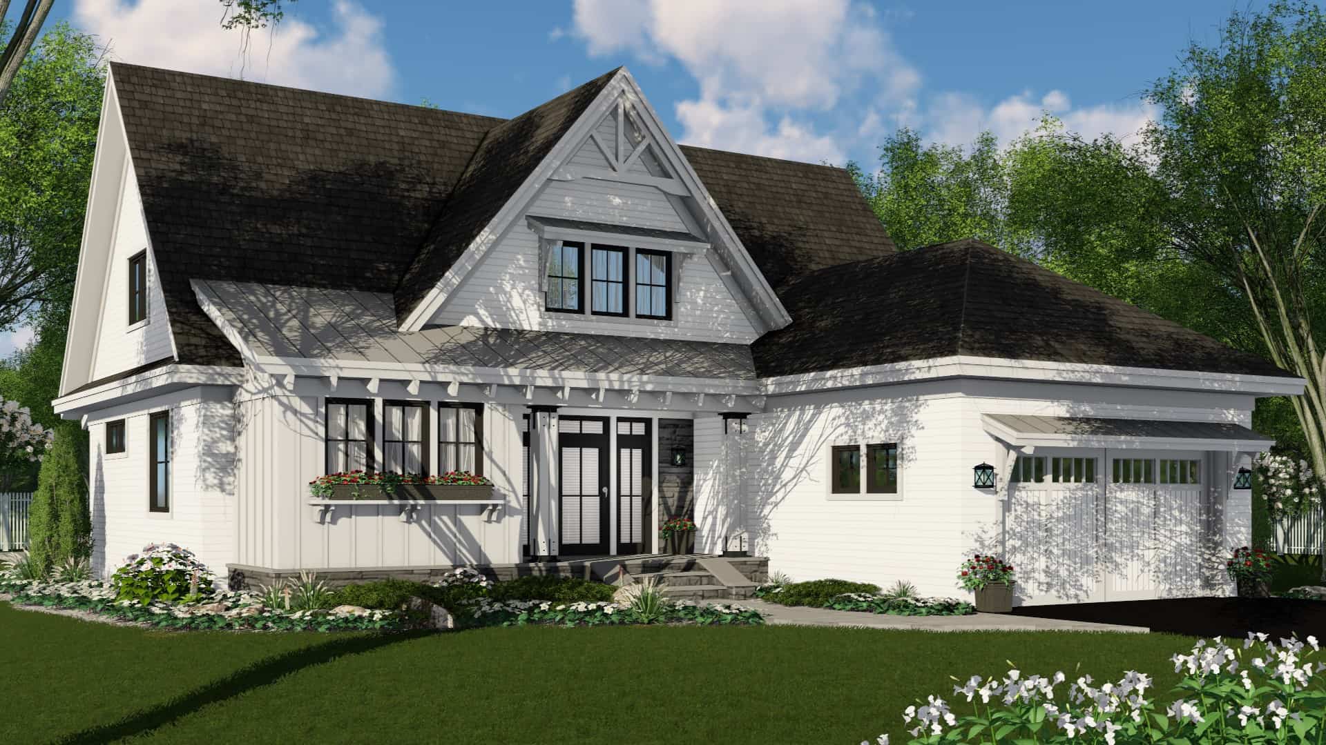 Front View of this 3-Bedroom, 2453 Sq Ft Plan - 165-1167