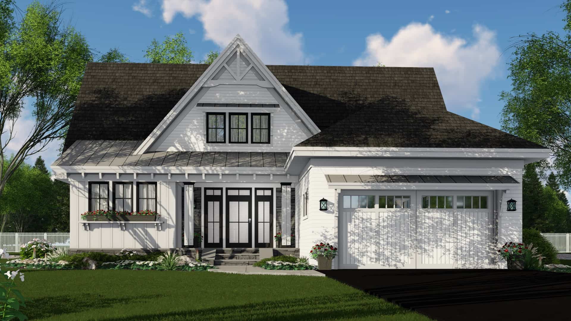 Front View of this 3-Bedroom, 2453 Sq Ft Plan - 165-1167