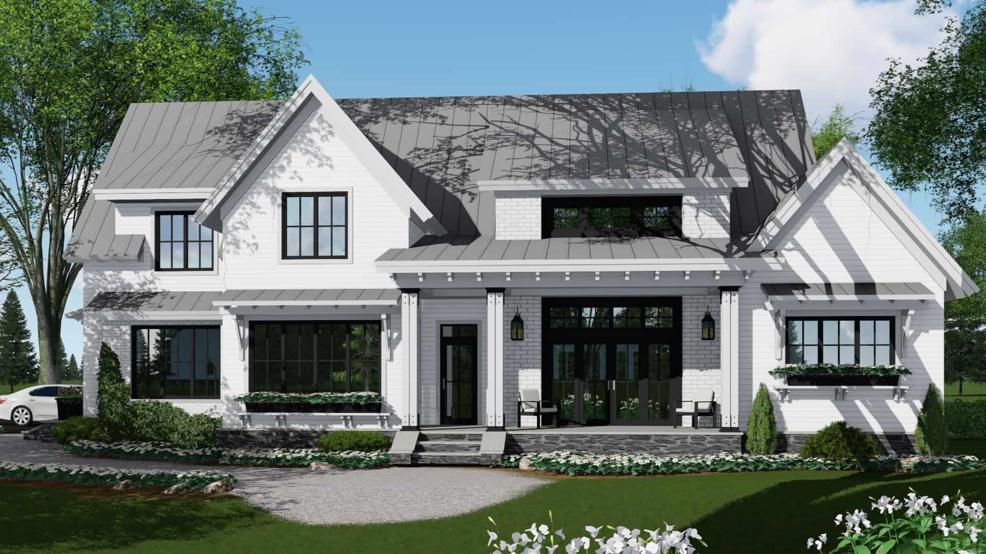 Front View of this 4-Bedroom, 2886 Sq Ft Plan - 165-1169