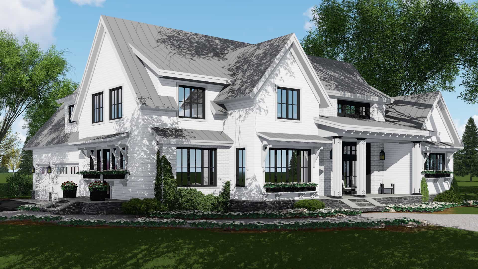 Front View of this 4-Bedroom, 2886 Sq Ft Plan - 165-1169