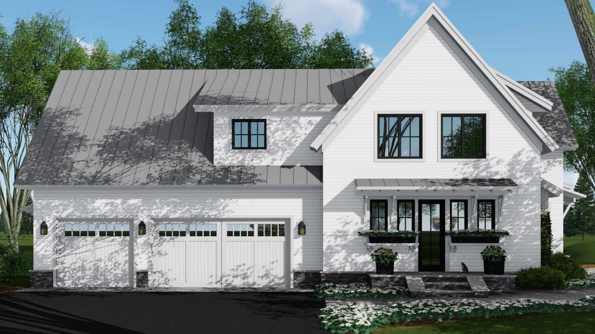 Side View of this 4-Bedroom, 2886 Sq Ft Plan - 165-1169