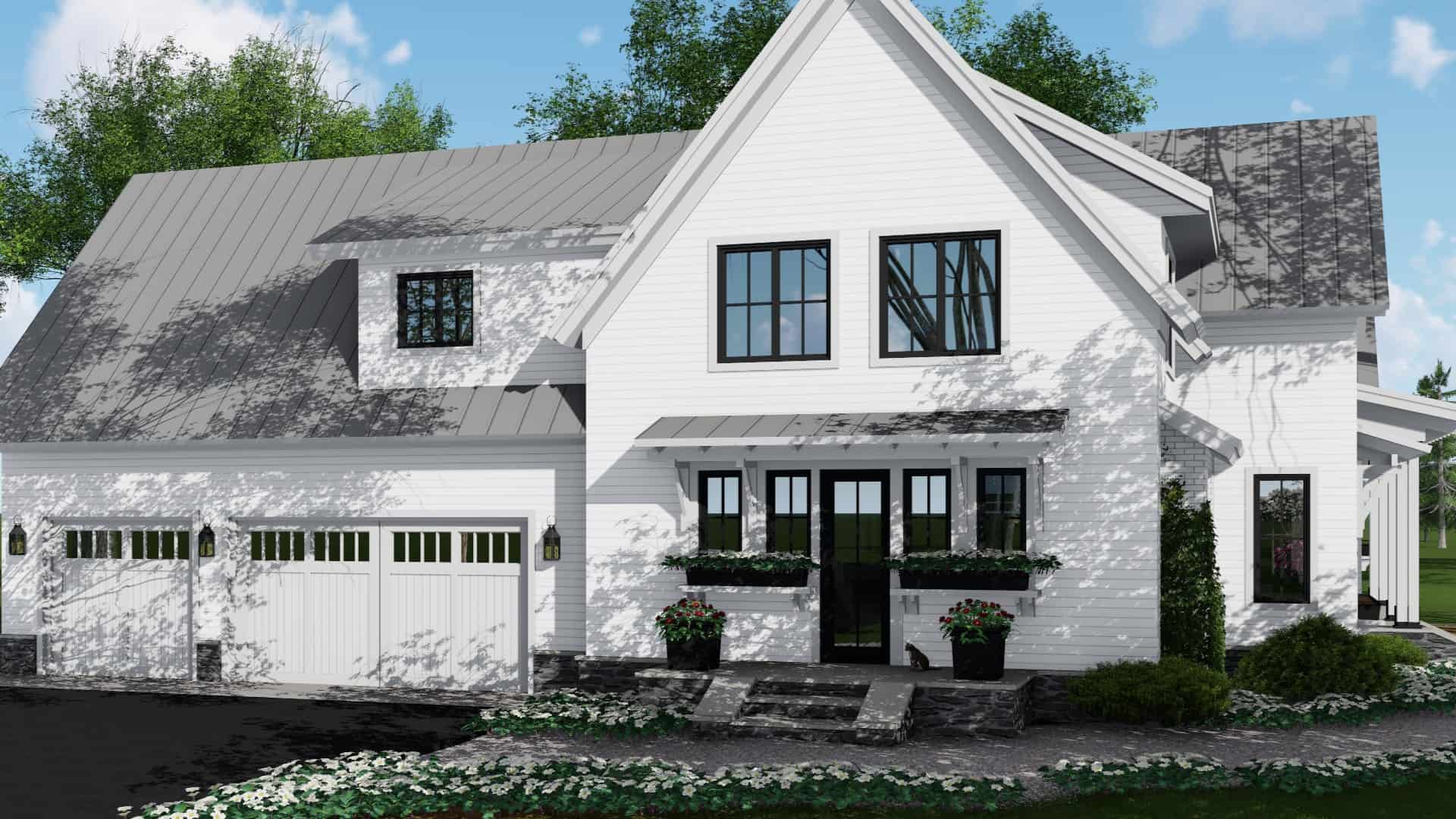 Side View of this 4-Bedroom, 2886 Sq Ft Plan - 165-1169
